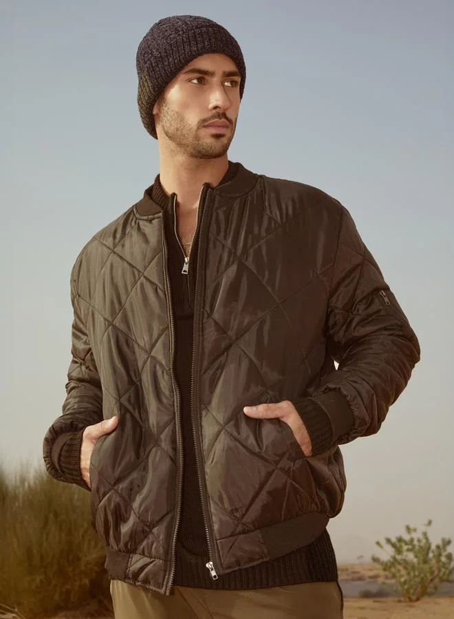 Styli Black Men Relaxed Fit Lightweight Casual Jacket for Men | Best Price UAE