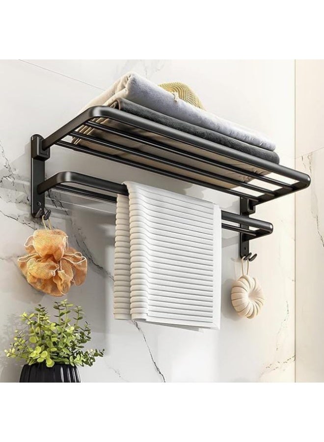 ناما رف مناشف للحمام مع خطافات تعليق - Image 1