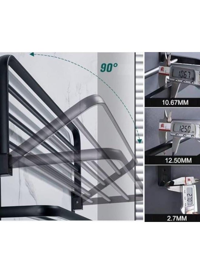 ناما رف مناشف للحمام مع خطافات تعليق - Image 3
