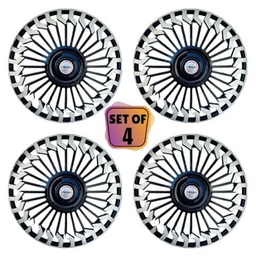 Prigan Swift DZIRE Silver Black Wheel Cover 14" for -Swift Dzire (Set of 4 Pcs) (Press Fitting) Model- Hunter Reverse 14 - Image 2