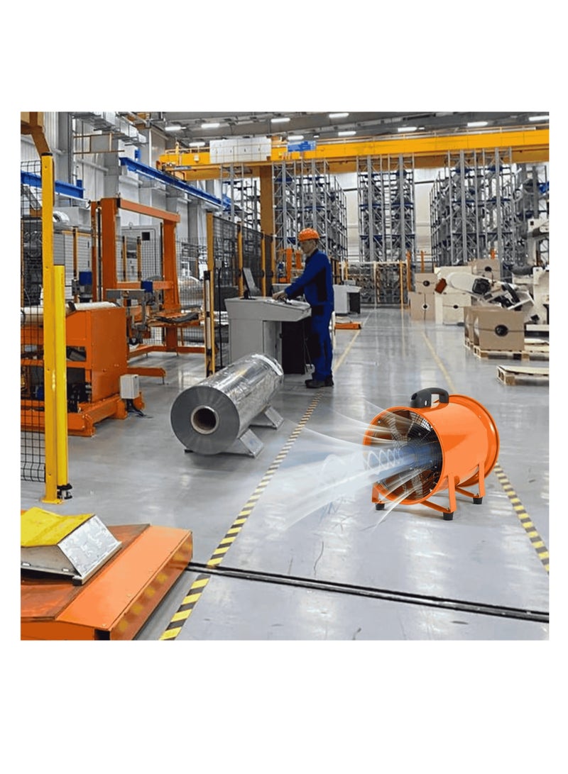 BONAI 10 Inch Industrial Portable Ventilator Fan – 400W High-Speed Exhaust Blower, 45 m³/min Airflow, 2900 RPM, 220V, Heavy Duty Extractor for Workshop, Warehouse, Construction Site - Image 3