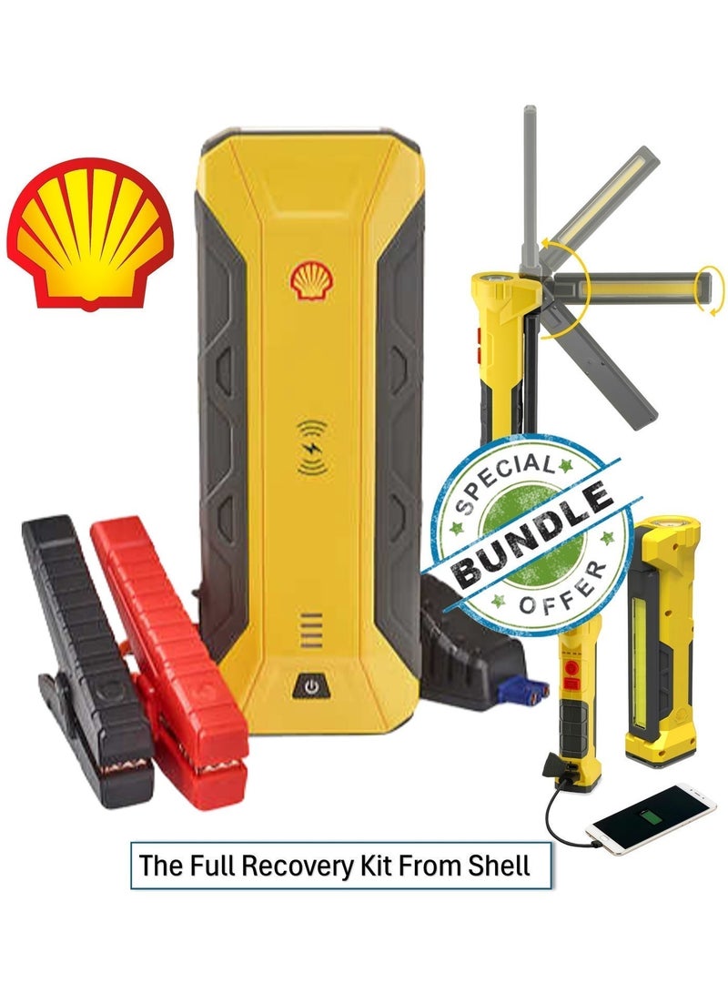 Shell Automotive Kit Car Recovery ( Jump Starter SH916 + Flash Light SF-126) - Image 1