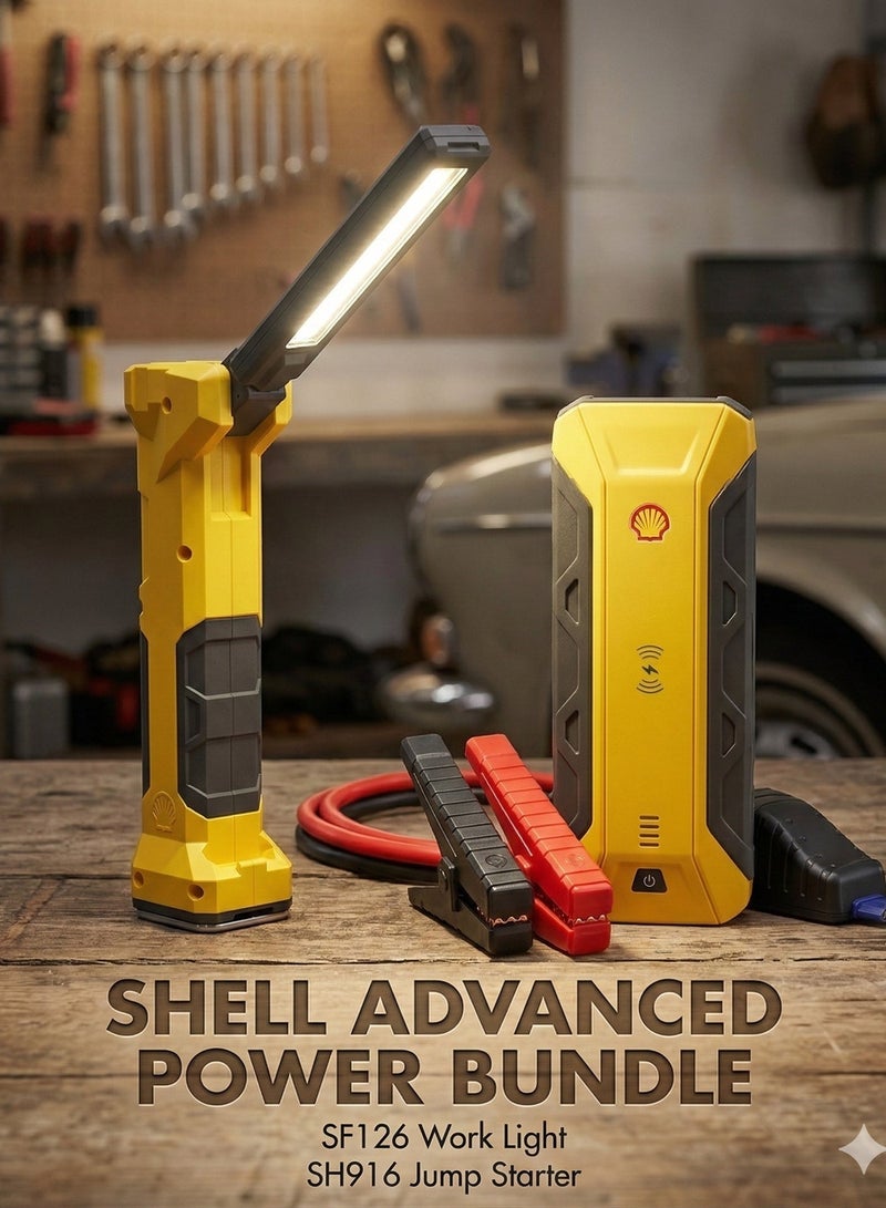 Shell Automotive Kit Car Recovery ( Jump Starter SH916 + Flash Light SF-126) - Image 2