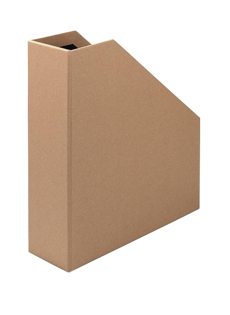 TIGER صناديق حامل مجلات من ورق كرافت مع ملصقات منظم مكتب لتخزين المستندات - Image 1