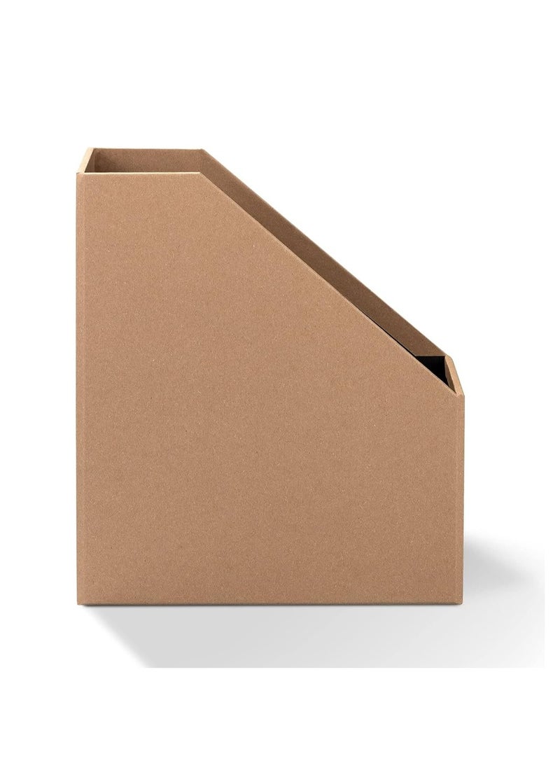 TIGER صناديق حامل مجلات من ورق كرافت مع ملصقات منظم مكتب لتخزين المستندات - Image 2