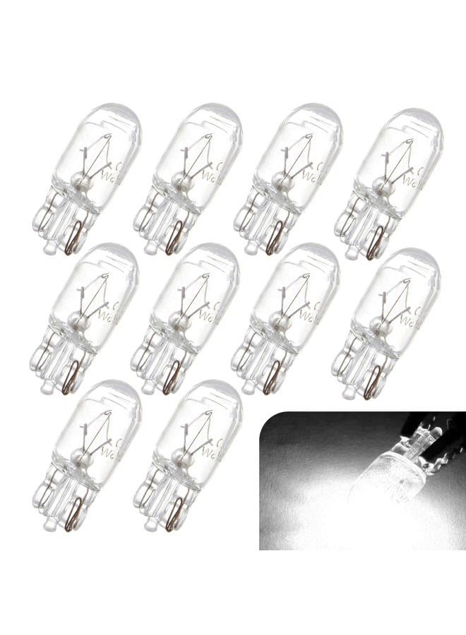 Tesnaao Pack-10 T10 Car Brake Lights, 1891/7443 5W Double-wire Vehicle Turn Signal Tail Light Replacements, Universal Waterproof Automotive Lighting Accessories for Truck SUV Car (White Light) - Image 1