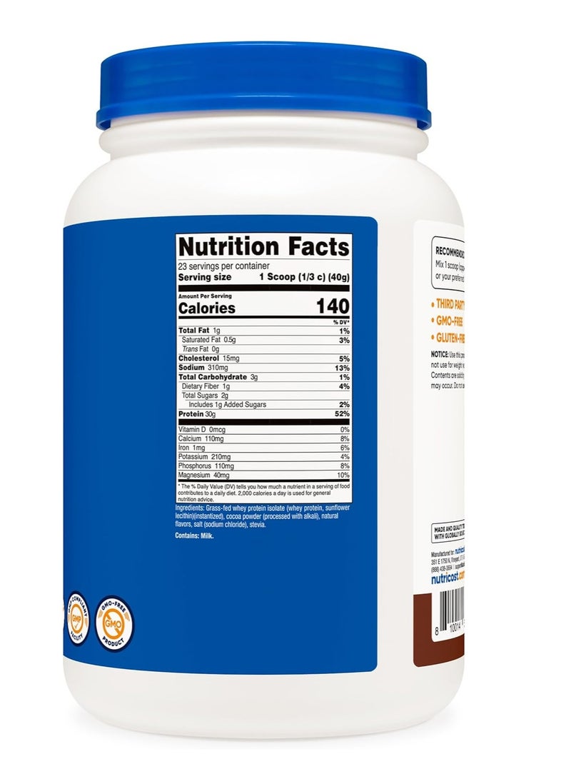 مسحوق بروتين مصل اللبن المعزول من نيوتريكوست، بنكهة الشوكولاتة، 2 رطل - Image 3