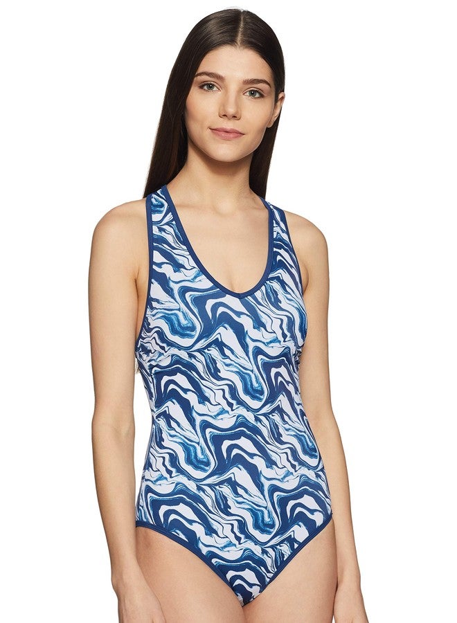 Amante Racerback One Piece Swimsuit Marble Pr Small - Image 1