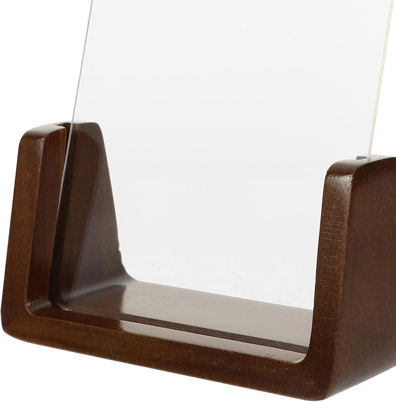 Homoyoyo Walnut Wood Picture Frame Set 6-inch U-shaped Horizontal and Upright Vintage Style Photo Holder 2pcs - Image 3