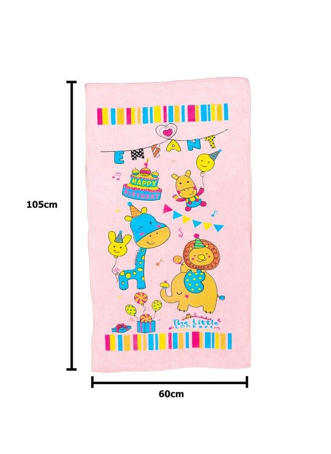 The Little Lookers Towel For Newborn;Baby;Kids; Super Soft Baby Bath Towel Set For Infants;Bathing Accessories (Pink & Lemon Large(60X105Cm))  - Image 3