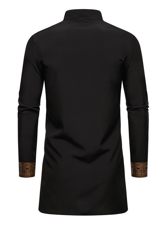 تايك تو طقم منسق من بلوزة طويلة وبنطال بطبعة فويل - Image 4