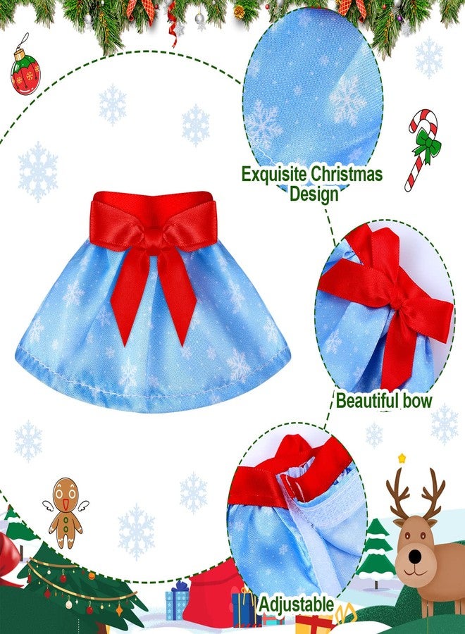 Chalyna 6 Pieces Santa Clothing Dance Skirt Set Christmas Skirts for Christmas Doll Holiday Decorations (Not Include Doll)(Fresh Style) - Image 3