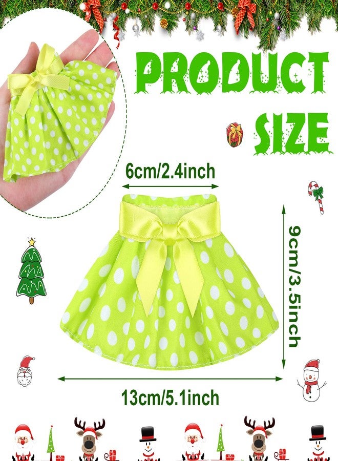 Chalyna 6 Pieces Santa Clothing Dance Skirt Set Christmas Skirts for Christmas Doll Holiday Decorations (Not Include Doll)(Fresh Style) - Image 2