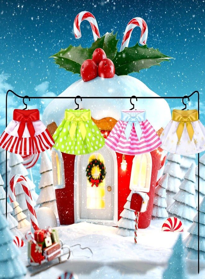 Chalyna 6 Pieces Santa Clothing Dance Skirt Set Christmas Skirts for Christmas Doll Holiday Decorations (Not Include Doll)(Fresh Style) - Image 5