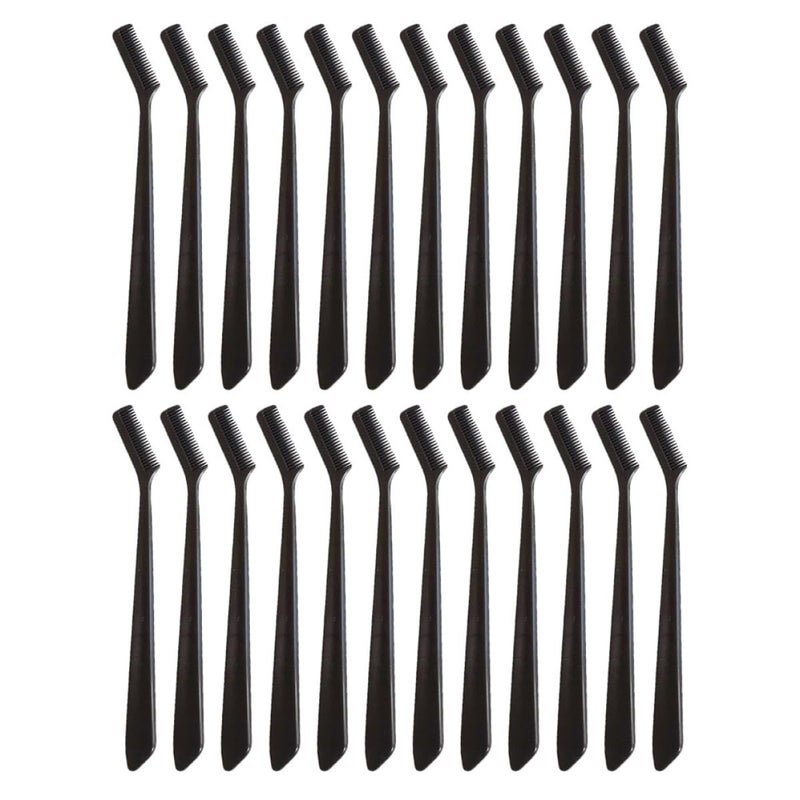 ABOOFAN 30pcs Portable Eyelash and Eyebrow Brushes Small Household Brow Combs Makeup Tools for Lash Separation and Brow Grooming Random Color - Image 1