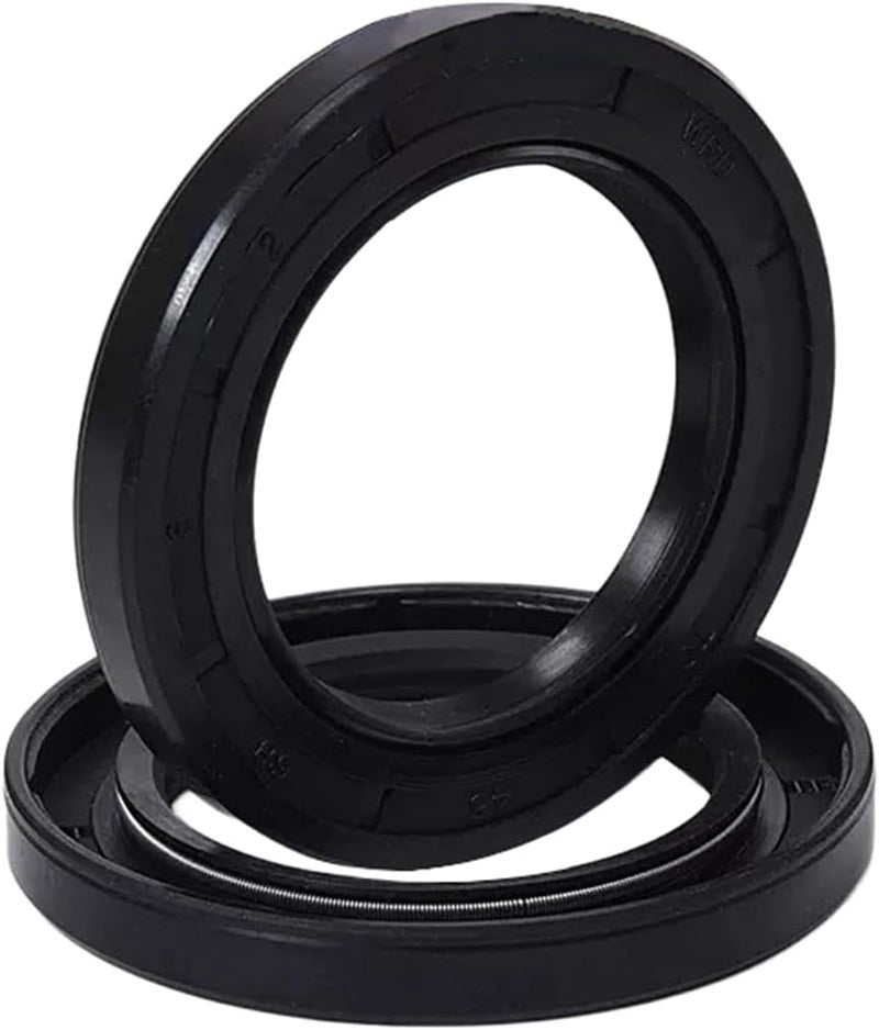 Rubber Oil Seal Rubber washers 10pcs 30mm Inner Diameter TC Nitrile Skeleton Oil Seals with Reinforced Springs, Outer Diameter 52mm, Thickness 10mm, 30x52x10mm(30x49x7mm) - Image 1