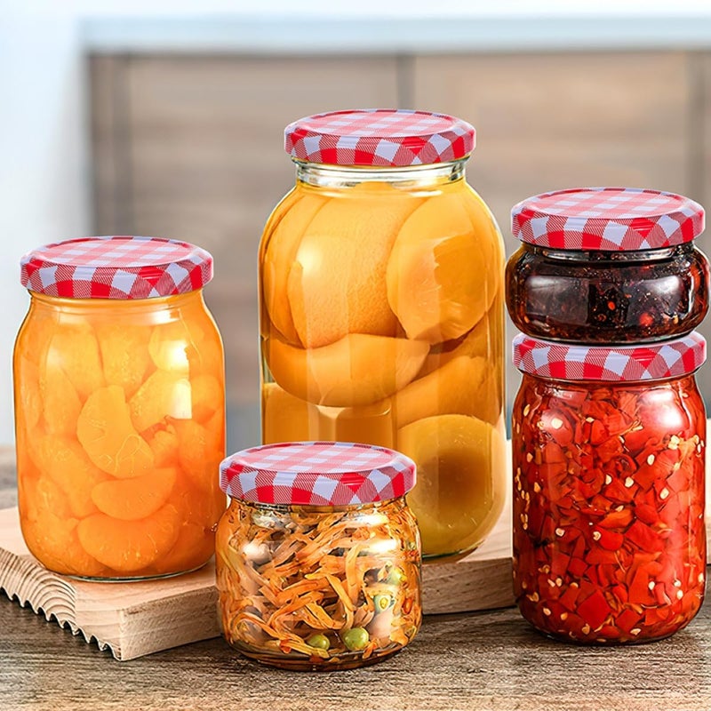 Yardwe 20 Pcs Metal Airtight Jar Lids for Regular Mouth Mason Jars Leak-proof Food Storage Sealing Caps for Home Canning and Preserving - Image 4