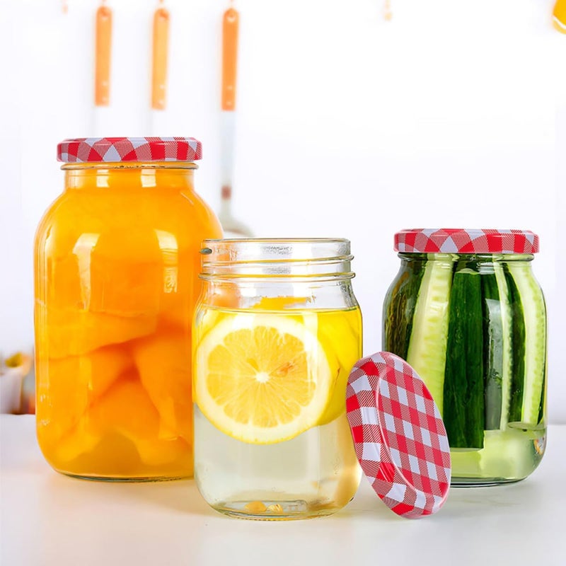 Yardwe 20 Pcs Metal Airtight Jar Lids for Regular Mouth Mason Jars Leak-proof Food Storage Sealing Caps for Home Canning and Preserving - Image 5