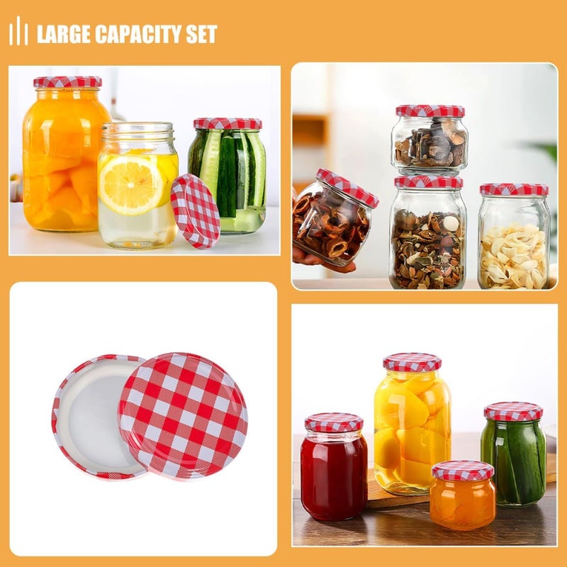 Yardwe 20 Pcs Metal Airtight Jar Lids for Regular Mouth Mason Jars Leak-proof Food Storage Sealing Caps for Home Canning and Preserving - Image 3