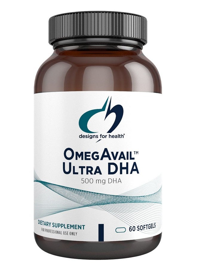 designs for health - Omegavail Ultra Dha Highly Concentrated Dha Triglyceride Fish Oil Tg Fish Oil With 500Mg Dha + 110Mg Epa No Fishy Aftertaste 60 Softgels - Image 1