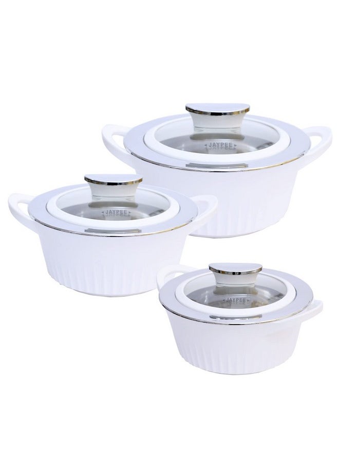 JAYPEE - Jaypee Casserole Olivia Set 1000ml, 1500ml and 2000ml Parrot White - Image 1