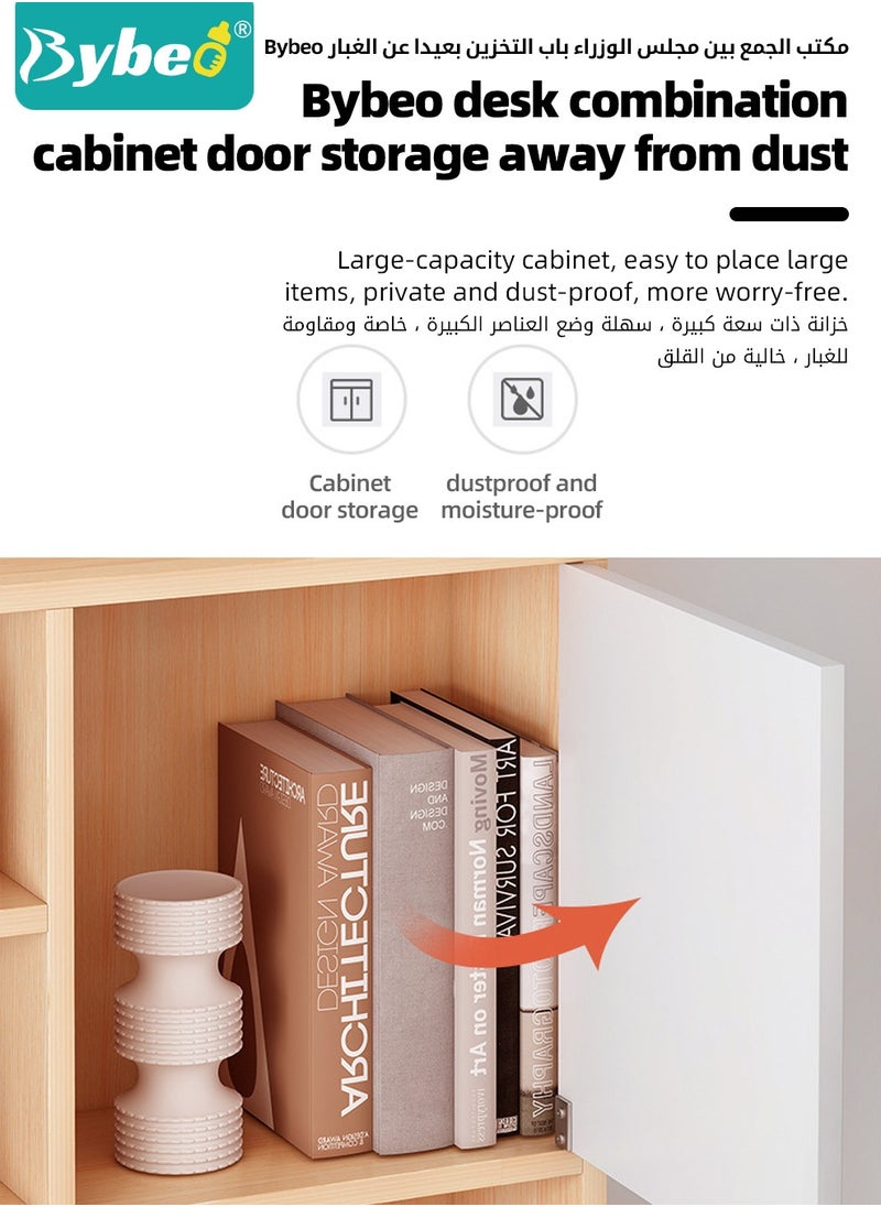 مكاتب أطفال، طاولة دراسة للأطفال، مكتب كمبيوتر خشبي، مكتب أطفال مرتفع، مكتب قراءة للأطفال متعدد الوظائف، مع رف كتب متعدد الطبقات ذو سعة كبيرة، للكتابة والدراسة للطلاب والمكتب المنزلي، 120x164x45 سم