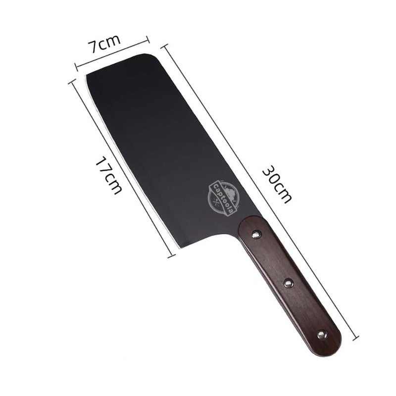 Captoola سكين تقطيع كابتولا على الطراز الصيني سكين تقطيع ياباني سكين جزار من الفولاذ المقاوم للصدأ سكين تقطيع اللحم سكين من الفولاذ الكربوني العالي لمجموعة سكاكين اللحم والخضار مجموعة سكاكين تقطيع من 1 - Image 2