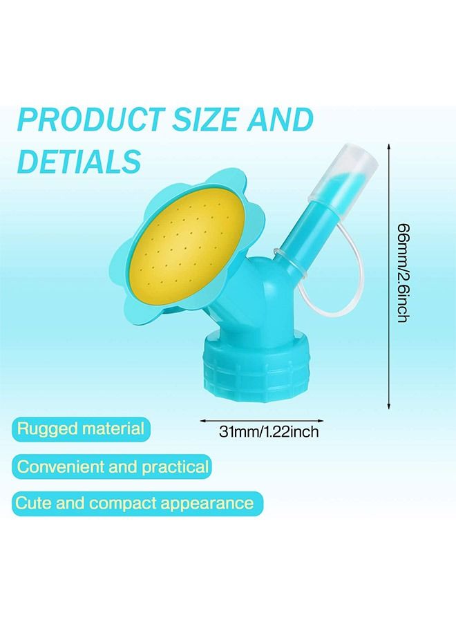 Generic 2 Pcs Flower Plastic Dual Head Bottle Cap Sprinkler, Bonsai Watering Mesh Bottle Watering Spout, Watering Can for Watering Garden Indoor Flower Plant(Pink+Blue) - Image 2