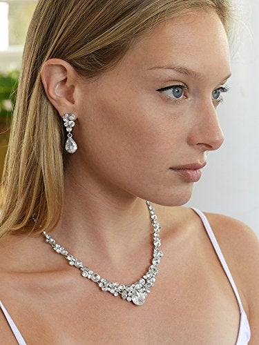 Mariell Bridal Wedding Necklace Earrings Set, Crystal Jewelry Set for Brides, Bridesmaid, Prom, Pageant - Image 4