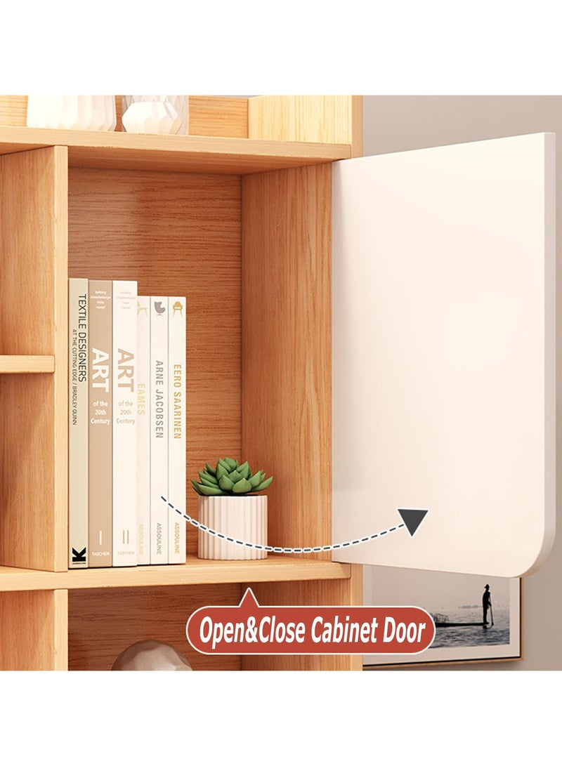 AUTOYSUR مكتب كمبيوتر، مكتب قائم كبير، مكتب دراسة سهل التجميع للمنزل، غرفة النوم، المكتب، طاولة خشبية متينة، أرفف تخزين مثالية للألعاب والعمل والتعلم، 100 × 45 × 162 سم ​​(أبيض) - Image 3