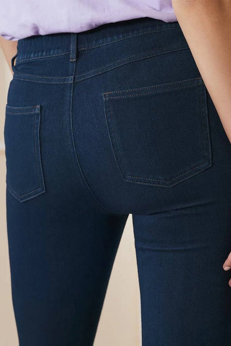 Tchibo جينز نسائي بقصة عادية مغسول وقابل للتمدد، أزرق - Image 2