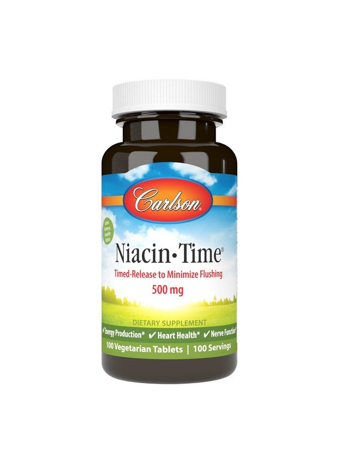 Carlson Niacintime 500 Mg Vitamin B3 Timereleased 100 Tablets - Image 1