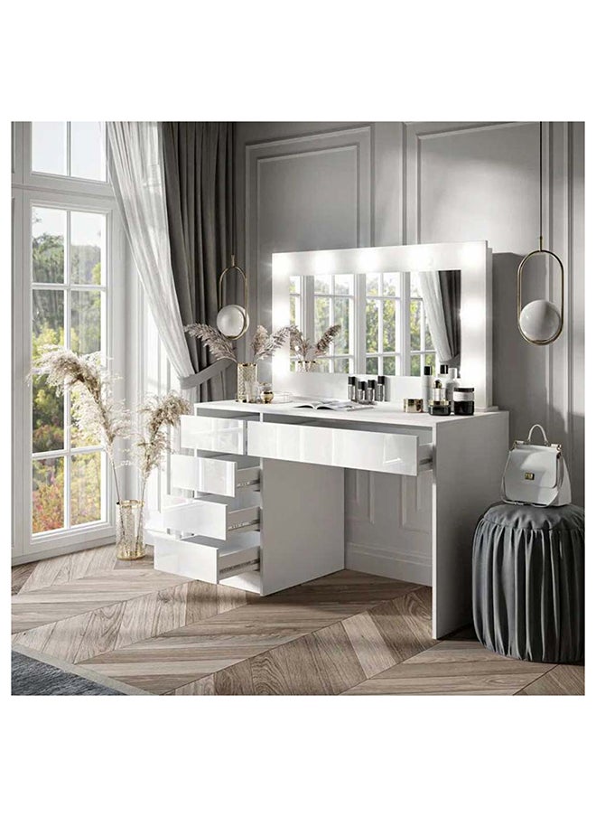 AtoZ Furniture Bella Elegance Dresser With Mirror in White Color 