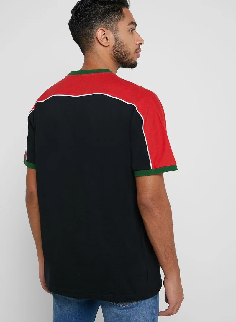 FOREVER 21 Contrast Edge Crew Neck T-Shirt