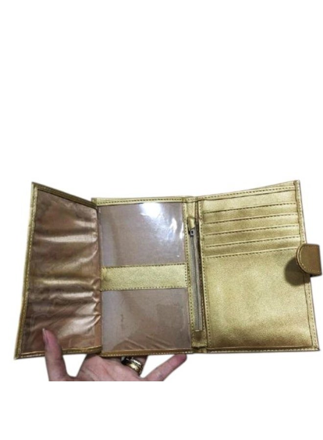 Gold leather wallet  - Image 3