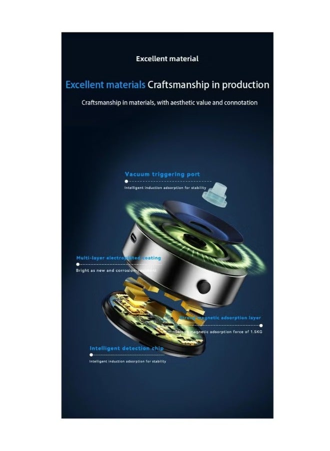 فراغ شفط حامل هاتف ذكي سنادات بالسيارة حامل هاتف المحمول المغناطيسي العالمي الامتزاز قوس فراغ الامتزاز مستقرة - Image 3