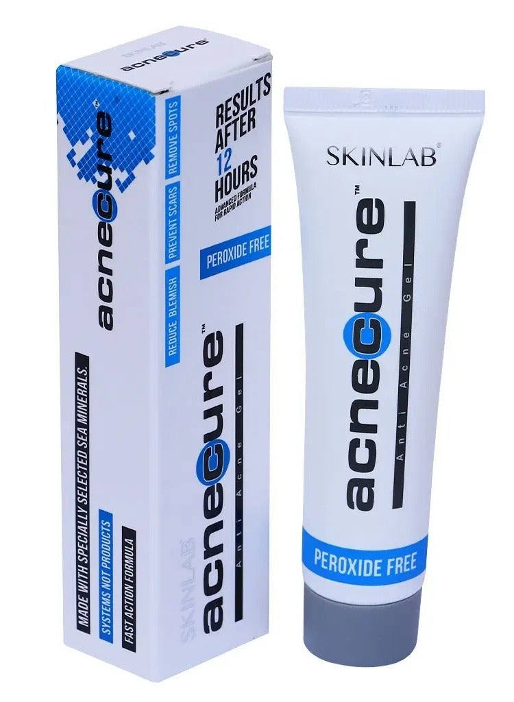 SKINLAB acnecure Anti Acne Gel – Salicylic Acid & Glycolic Acid Peroxide Free Anti Acne Spot Removal Gel for Pimples, Acne & Blemishes – Skin Clearing Gel 30ml