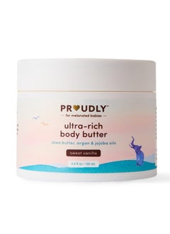 Proudly PROUDLY Ultra-Rich Body Butter by Gabrielle Union & Dwyane Wade, Lotion for Babies, Kids & Adults, Shea Butter & Argan Oil for Deep Moisture, Sweet Vanilla, 4.4 oz  - Image 1