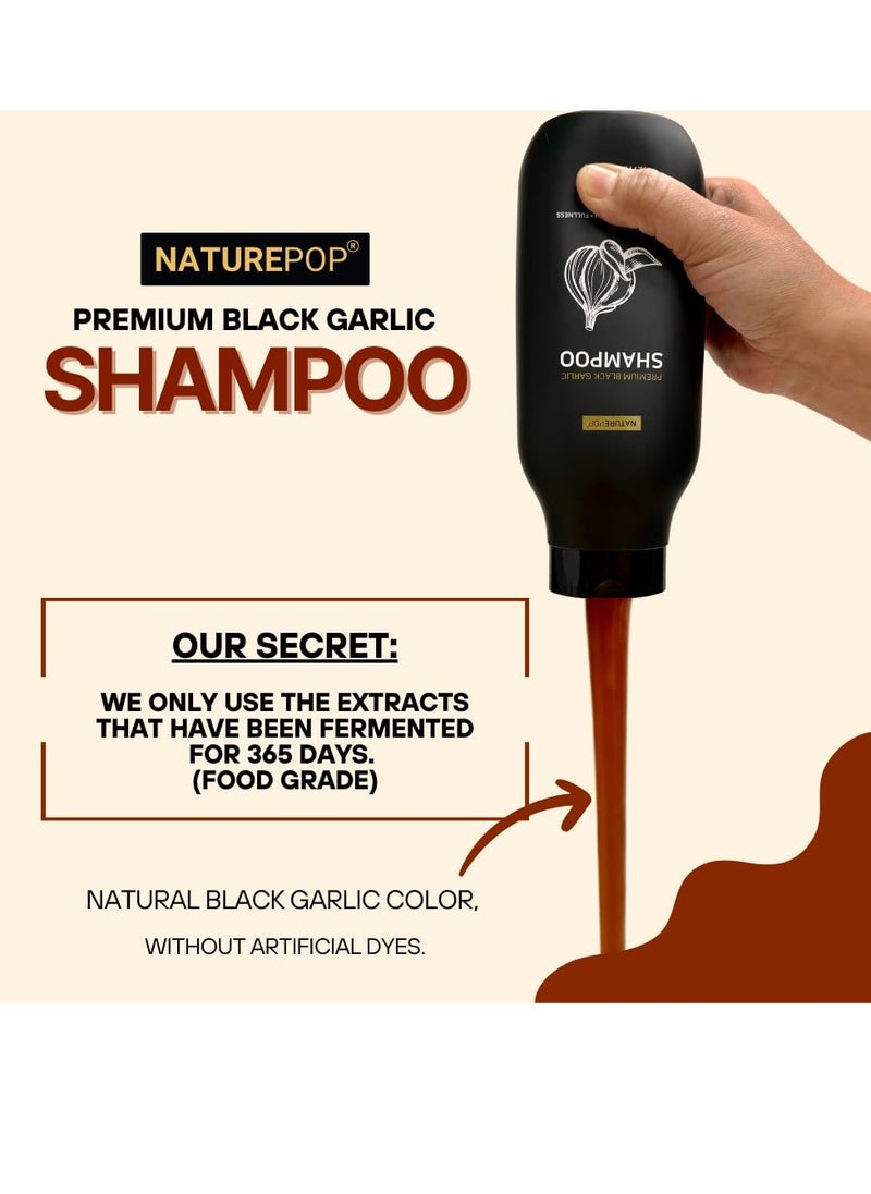 Naturepop Black Garlic Hair Loss Shampoo by NATUREPOP - Prevents Hair loss, Stimulates growth - Sulfate Free Paraben Free - Ajo Negro Shampoo para la caida del cabello 16.9 fl oz/ 500 mL Made in Korea  - Image 2