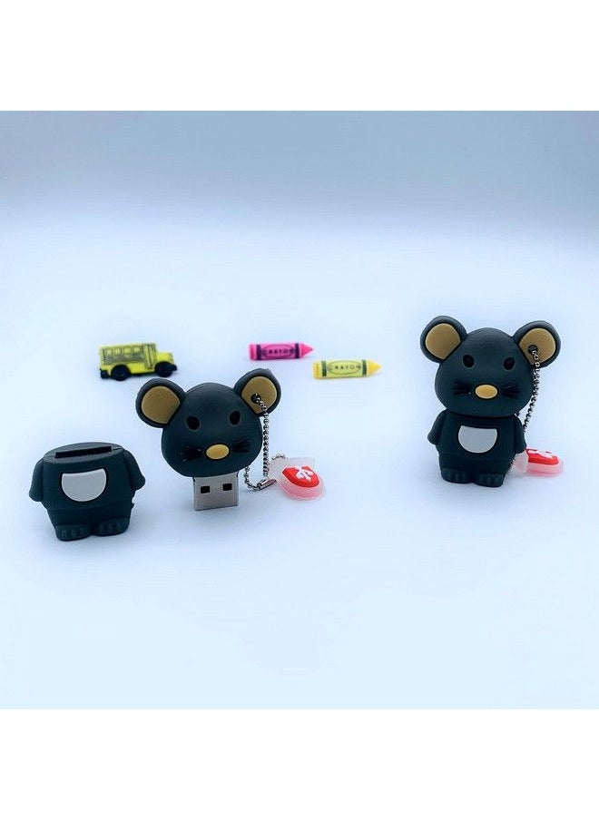 Mall of Style Usb Flash Drive For Students Pen Drive Jump Drive For Young Adults Back To School Thumb Drive Fun Animal Usb Cool Pen Drive For School 16 Gb Storage (Mouse Grey)  - Image 5