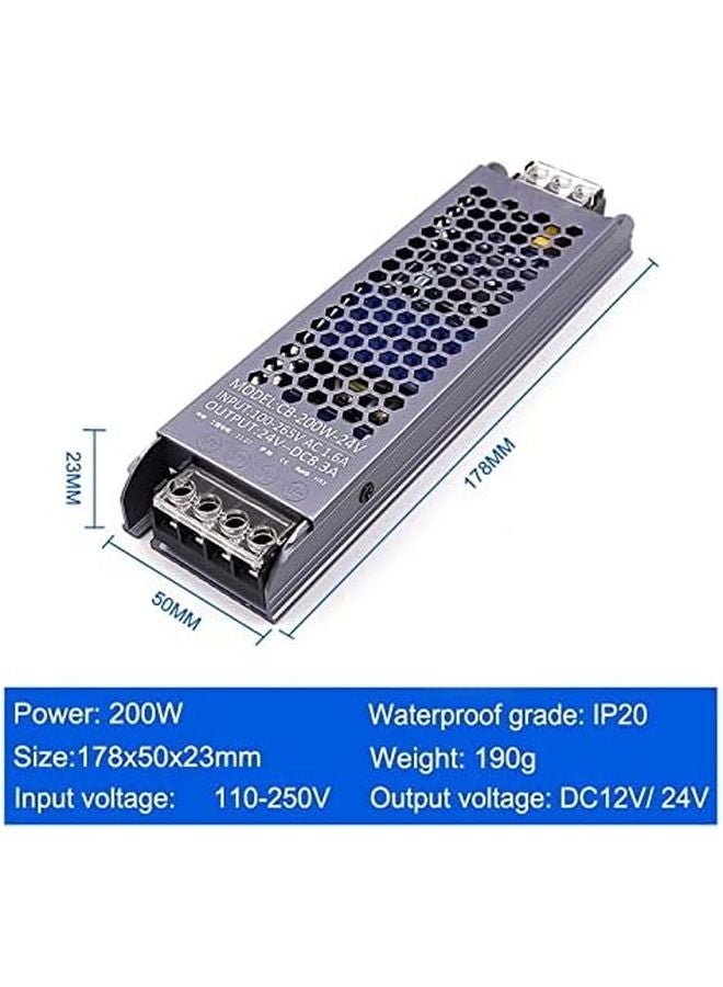 200W 12V LED Driver Power Supply Transformer Super Thin For LED Strip Light Bulb - Image 3