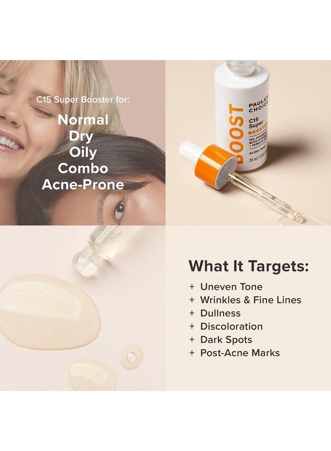 PAULA'S CHOICE BOOST C15 Super Booster, 15% Vitamin C with Vitamin E & Ferulic Acid, Skin Brightening Serum, 0.67 Ounce - Image 4