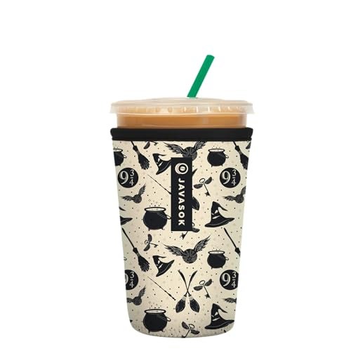Sok It JavaSok Iced Coffee Cold Soda Insulated Neoprene Cup Sleeve Wizards Walk Medium 2228oz - Image 1