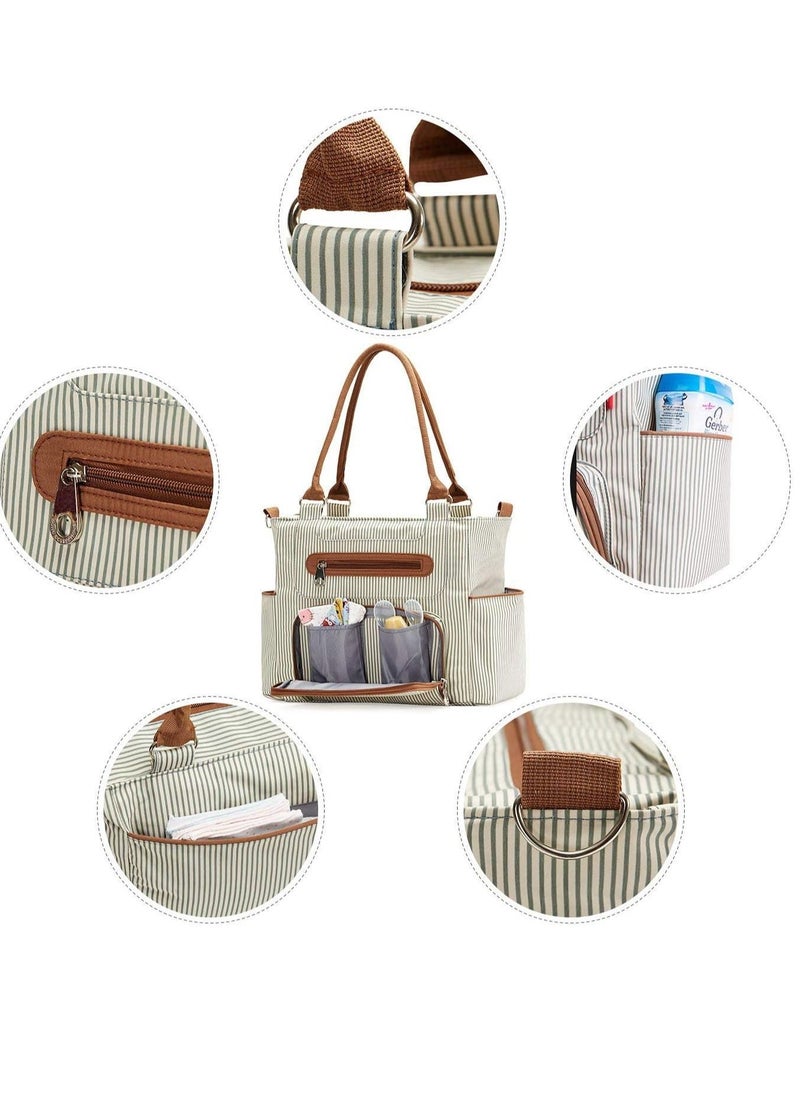 Gonice - Diaper Bag Tote 7 Piece Set with Sun, Wipes Pocket, Dirty Diaper Pouch, Changing Pad - Image 1