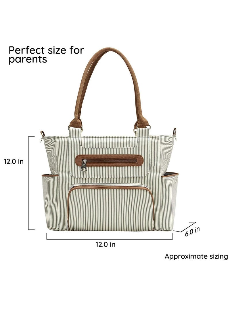 Gonice - Diaper Bag Tote 7 Piece Set with Sun, Wipes Pocket, Dirty Diaper Pouch, Changing Pad - Image 1
