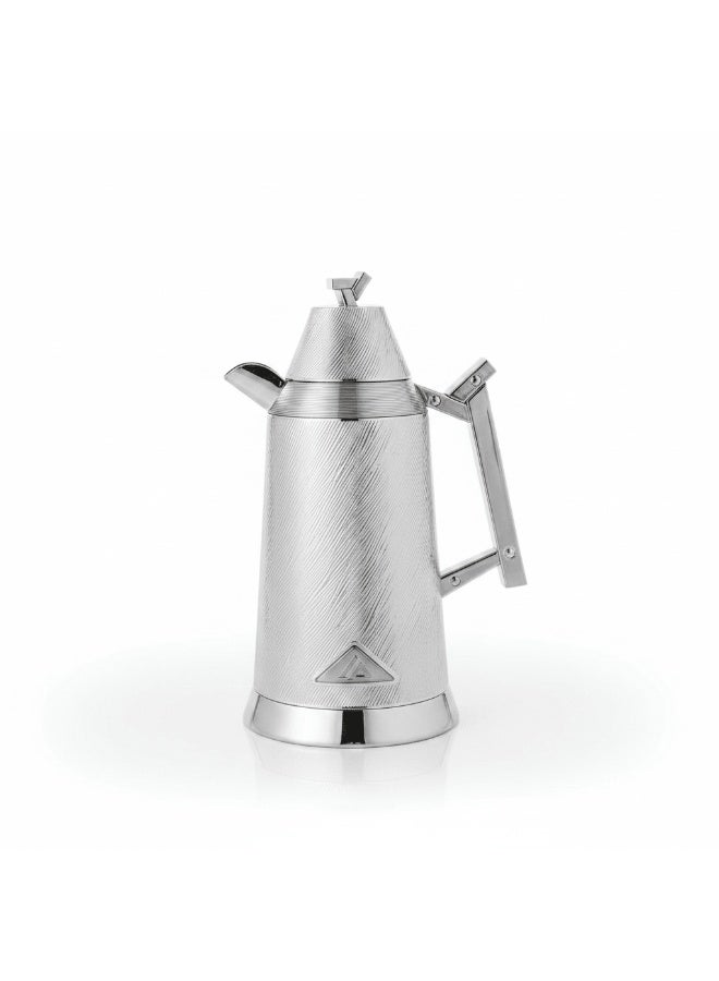 Red Home Dallah Vacuum Flask – Silver – 1L + 1L Set - Image 1