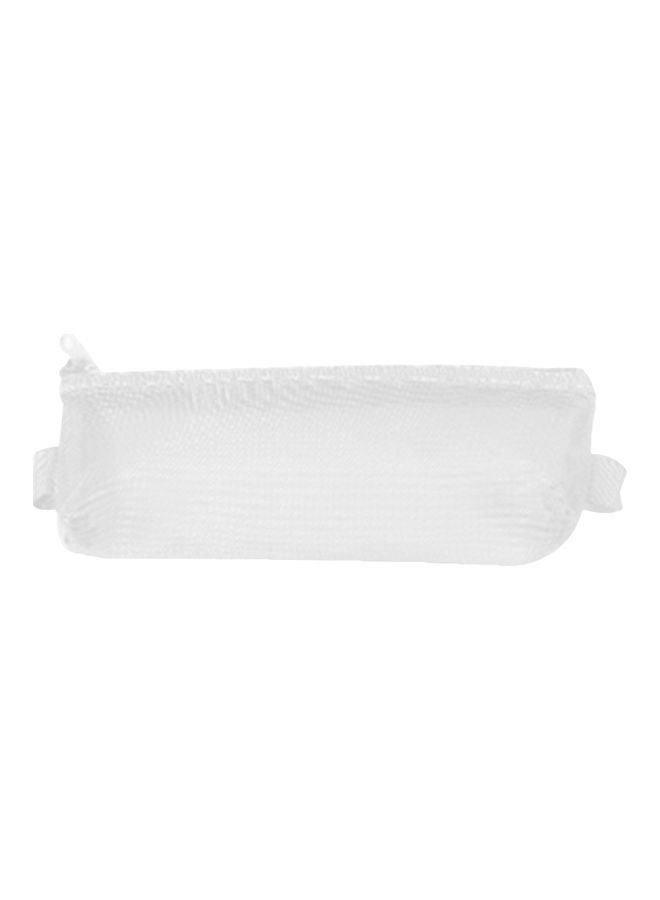 Fashion Mesh Pencil Case White - Image 1