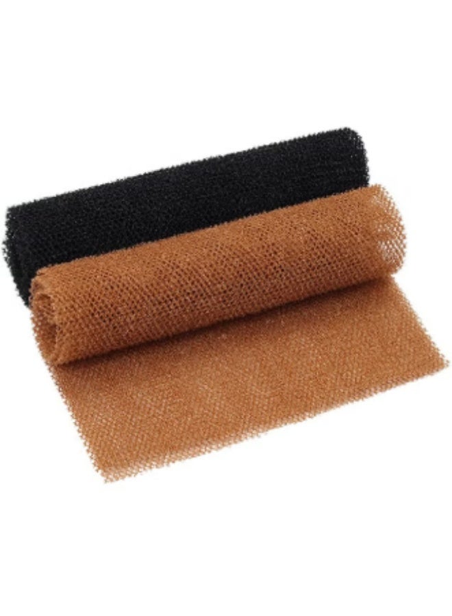 CYSTAR 2Pcs African Net Bath Sponge Long Exfoliating Body Scrub Towel, Tight Weave Porous Elastic Cleansing Cloth, Tower Shape Bath Towel for Smooth Skin & Back Washing - Image 1