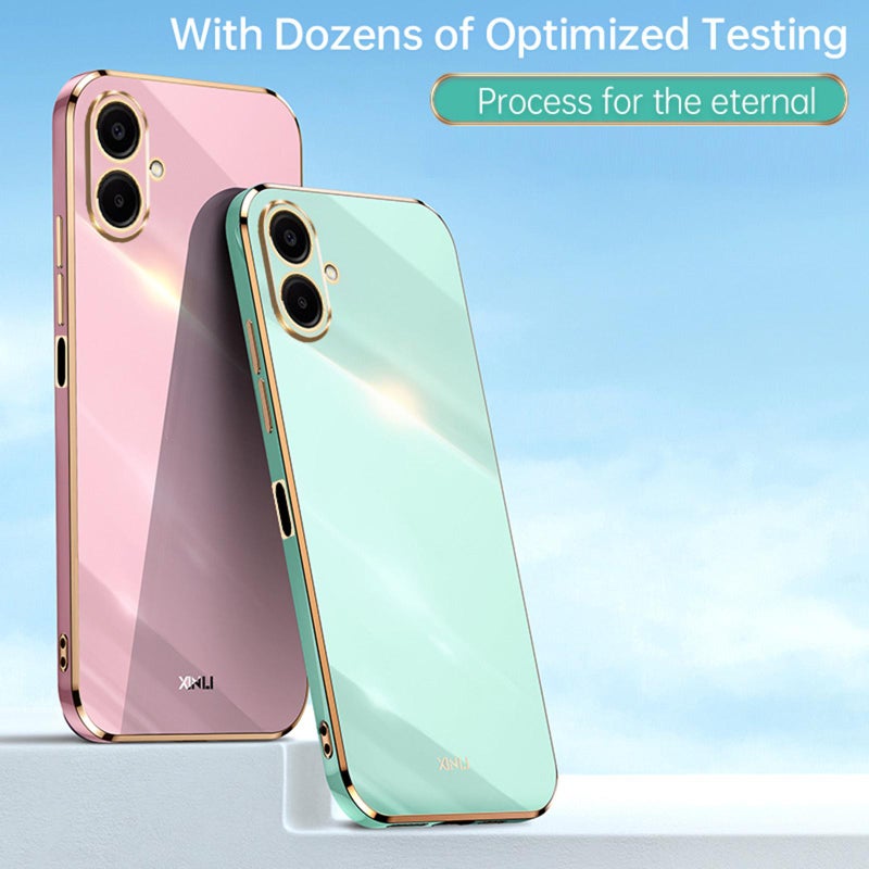 شين لي تونج جراب هاتف TPU مطلي بالكهرباء 6D بحافة مستقيمة لهاتف Samsung Galaxy A07 5G (أخضر نعناعي) - Image 2