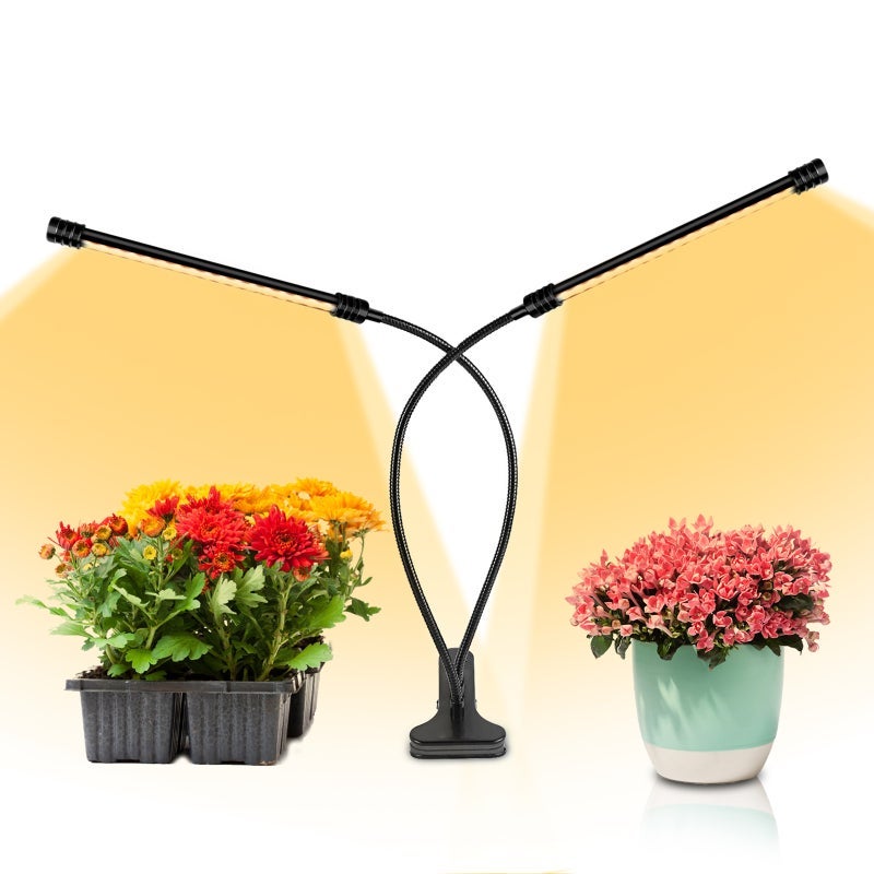 مصباح LED لنمو النباتات الداخلية، ضوء أبيض كامل الطيف يشبه ضوء الشمس، مزود بمؤقت قابل للتعديل وخمسة مستويات لتعتيم الإضاءة، مناسب للشتلات وحدائق الأعشاب. - Image 3